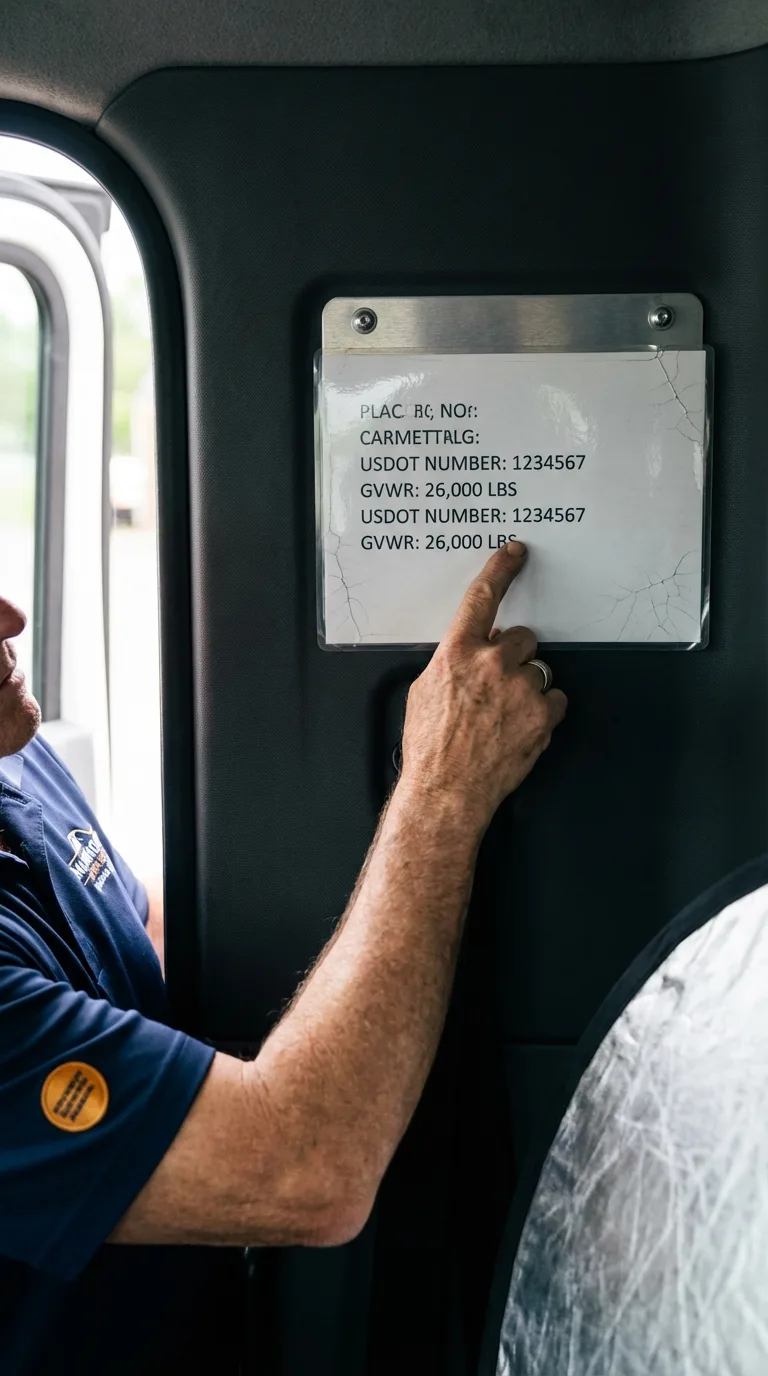 USDOT licensing placard verification in Leadville